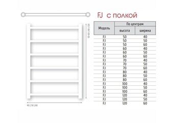 Водяной полотенцесушитель FJ схема