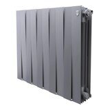 Биметаллический радиатор Royal Thermo PianoForte 500 Silver Satin с боковым подключением 10 секций